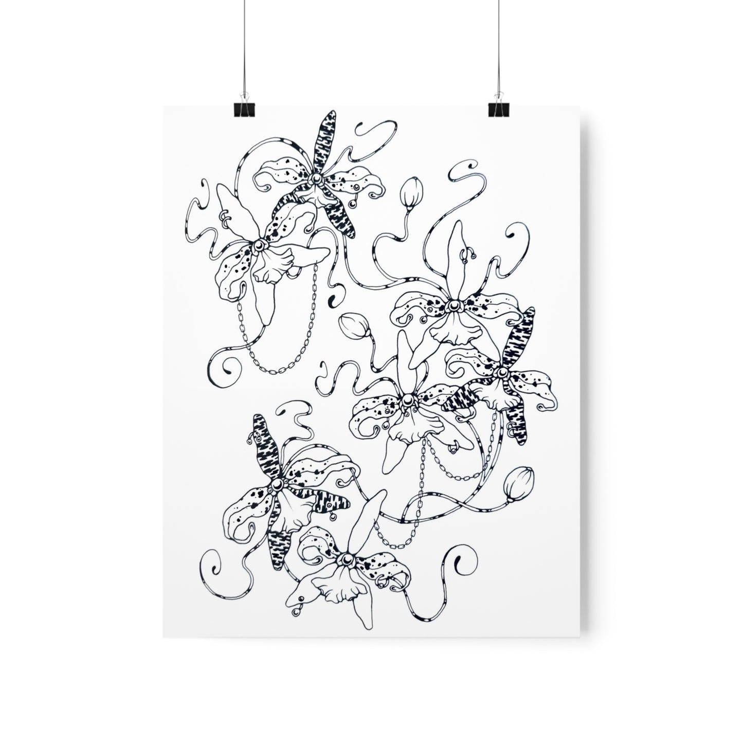 fantasy orchid print